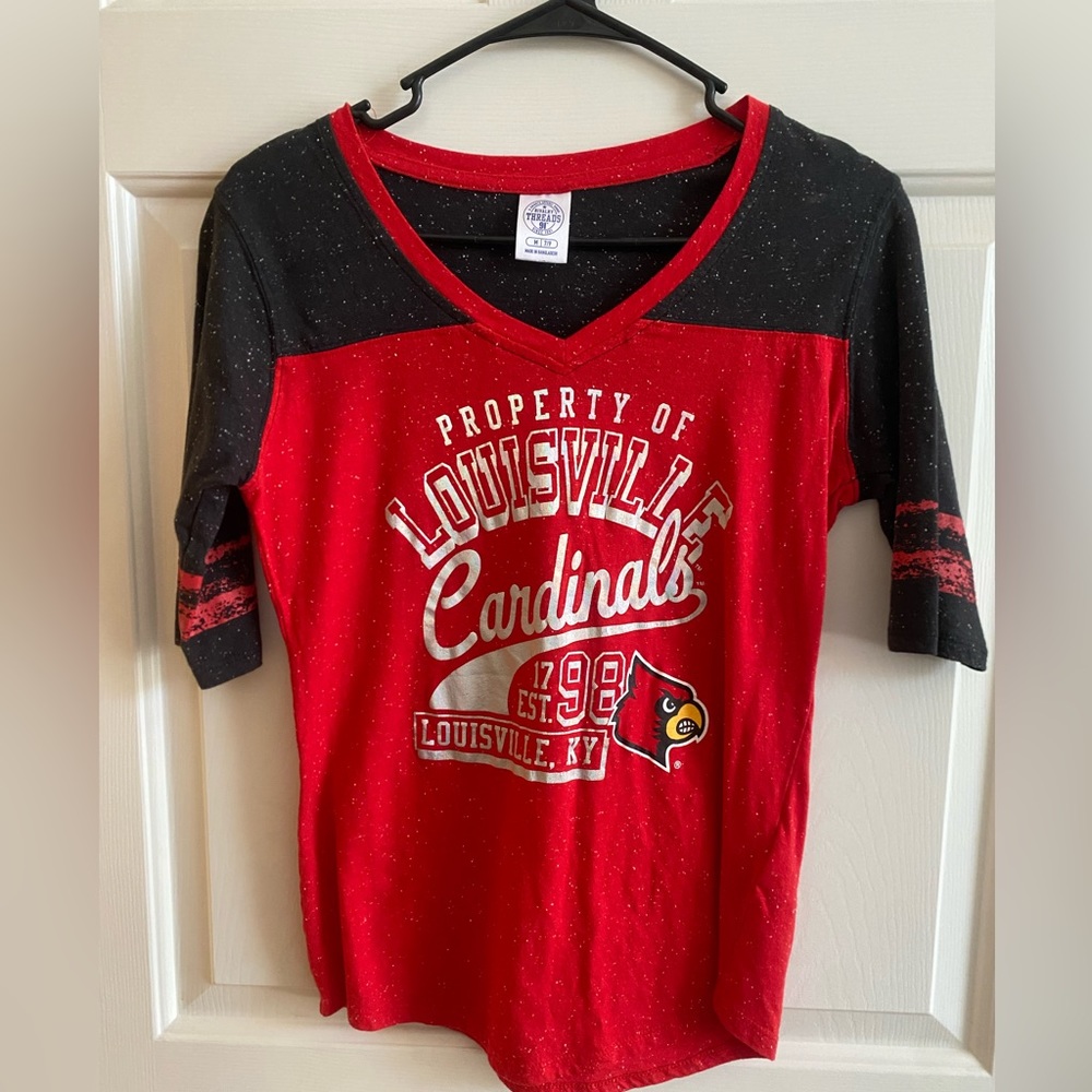 Rivalry Threads 91 Louisville women’s cut v-neck tshirt-size medium